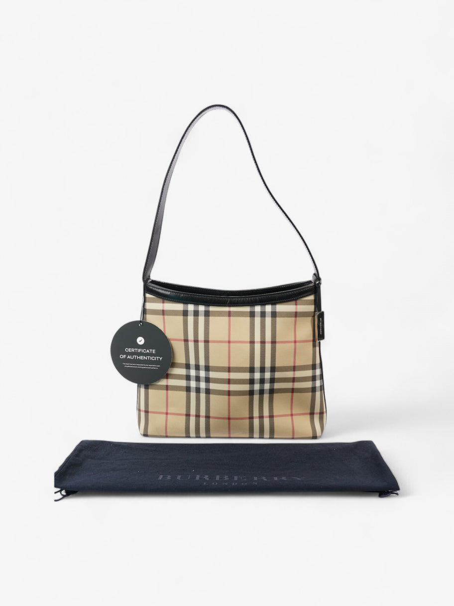 Burberry Vintage Shoulder Bag Nova Check / Black Canvas Image 9