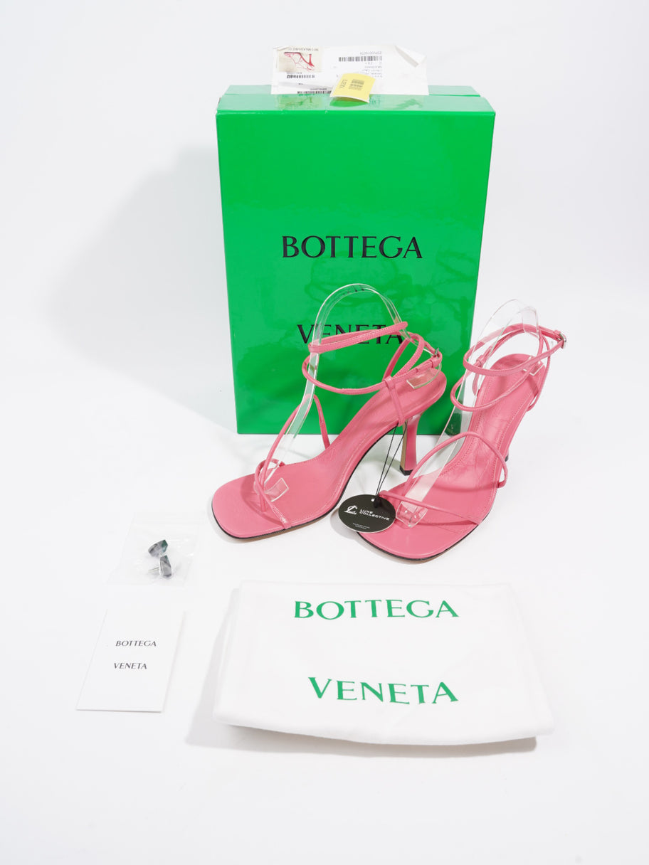 Bottega Veneta Squared Toe Strappy Sandals 80mm Milkshake Calfskin Leather EU 38.5 UK 5.5 Image 10