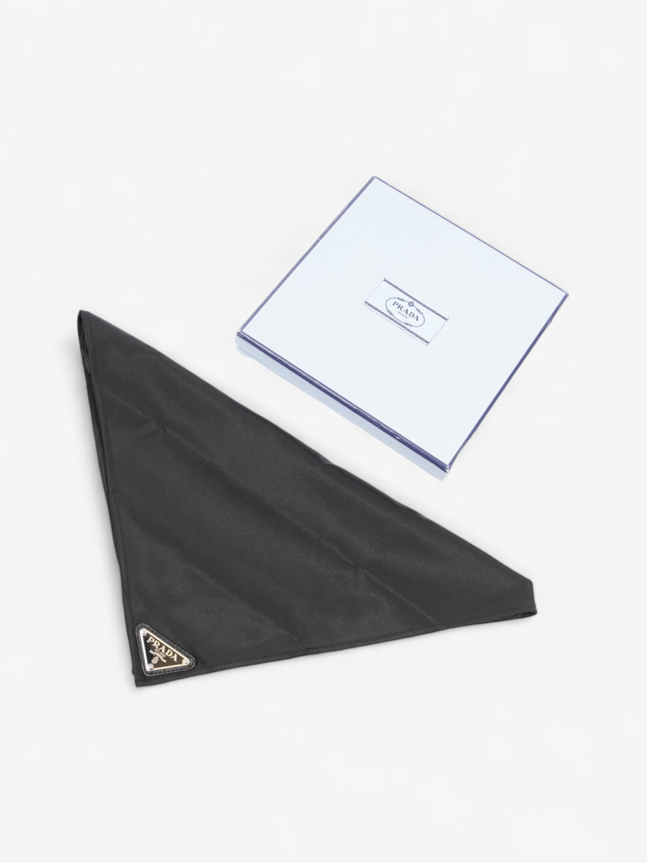 Prada Triangle Logo Bandana Black Re Nylon Image 6