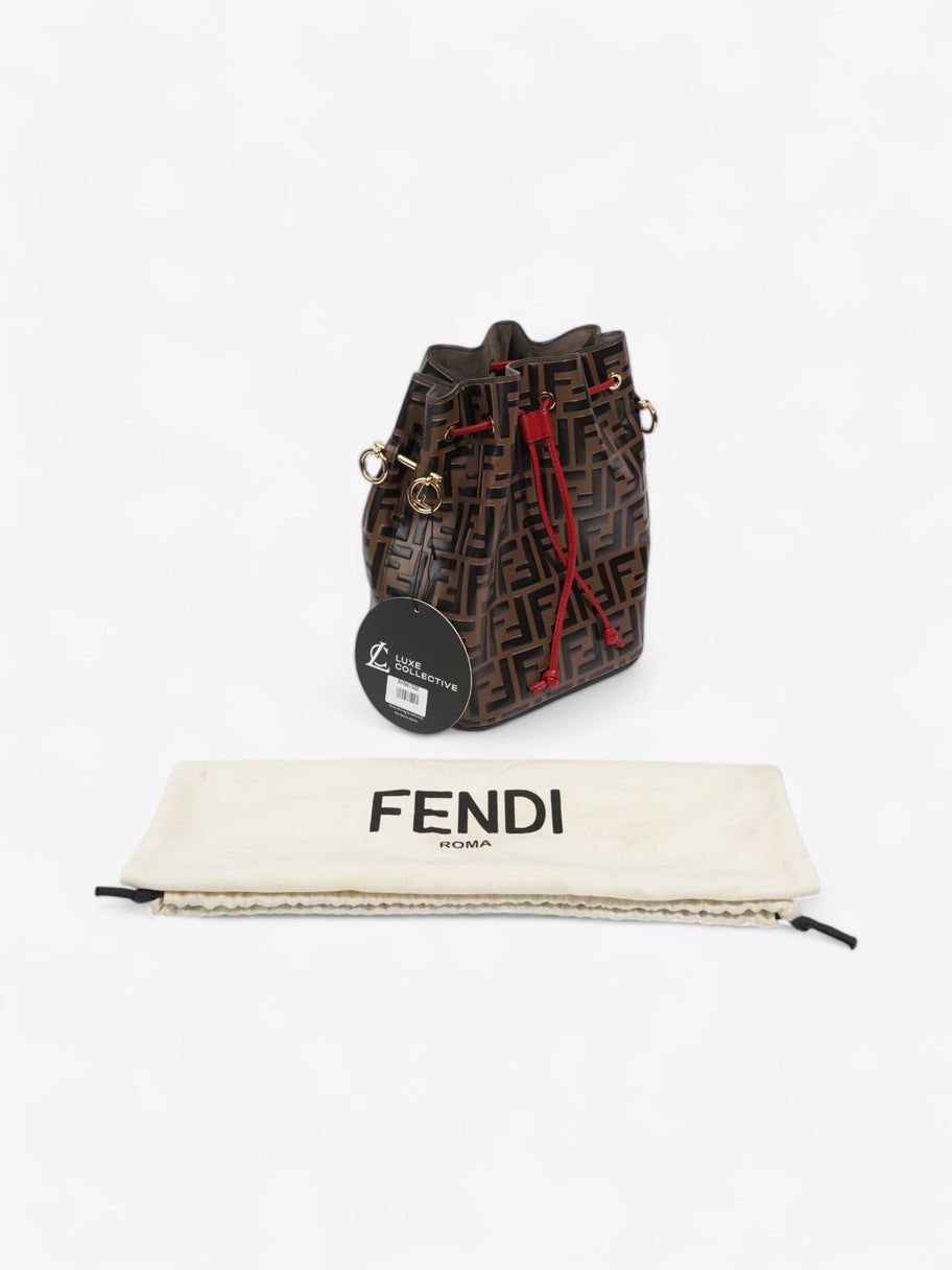 Fendi Bucket Bag Brown / Black Leather Image 8