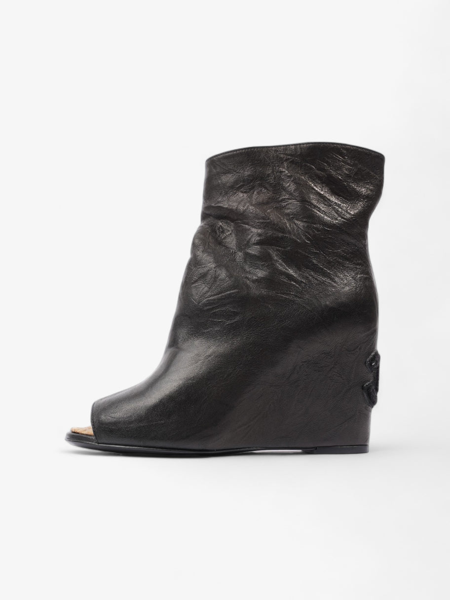 Peep toe wedge booties on sale