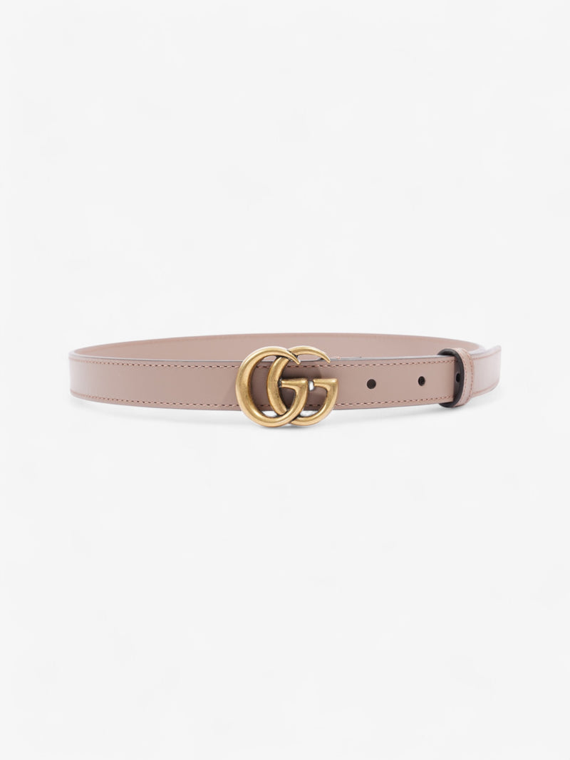  Gucci GG Marmont Thin Belt Dusty Pink / Gold Leather 70cm / 28