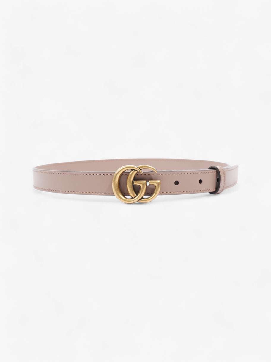 Gucci GG Marmont Thin Belt Dusty Pink / Gold Leather 70cm / 28