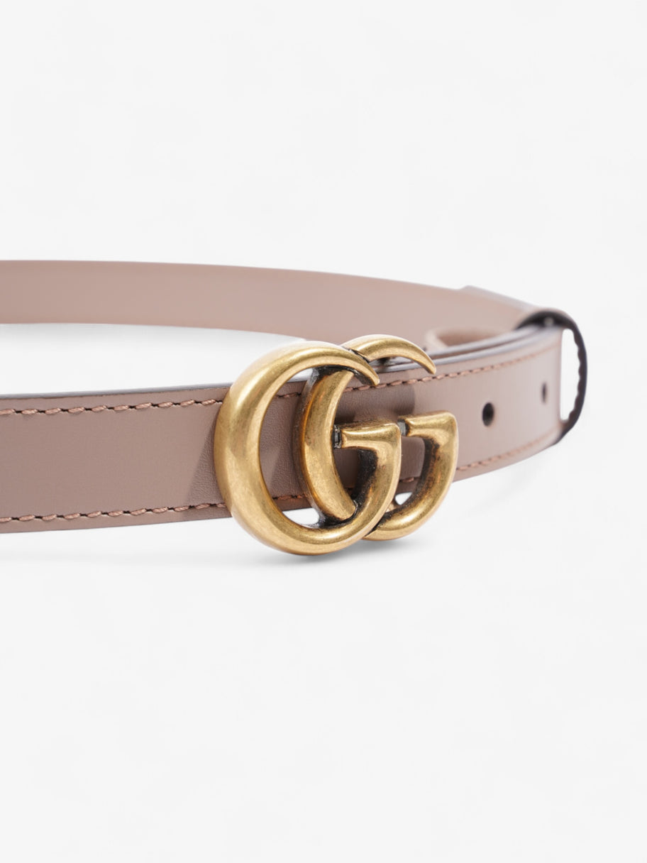 Gucci GG Marmont Thin Belt Dusty Pink / Gold Leather 70cm / 28