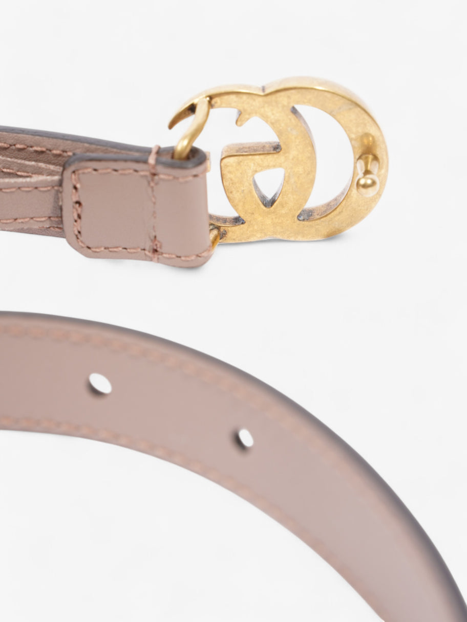 Gucci GG Marmont Thin Belt Dusty Pink / Gold Leather 70cm / 28