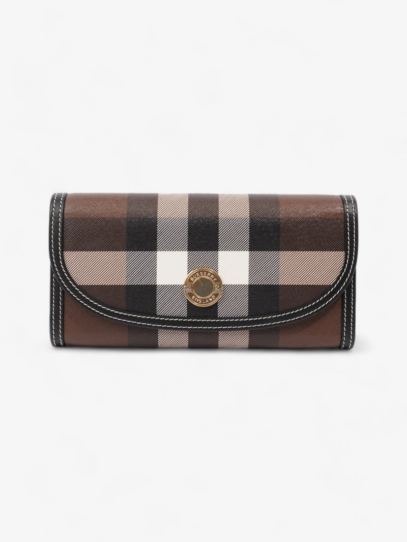  Burberry Continental Wallet Dark Birch Brown Polyurethane