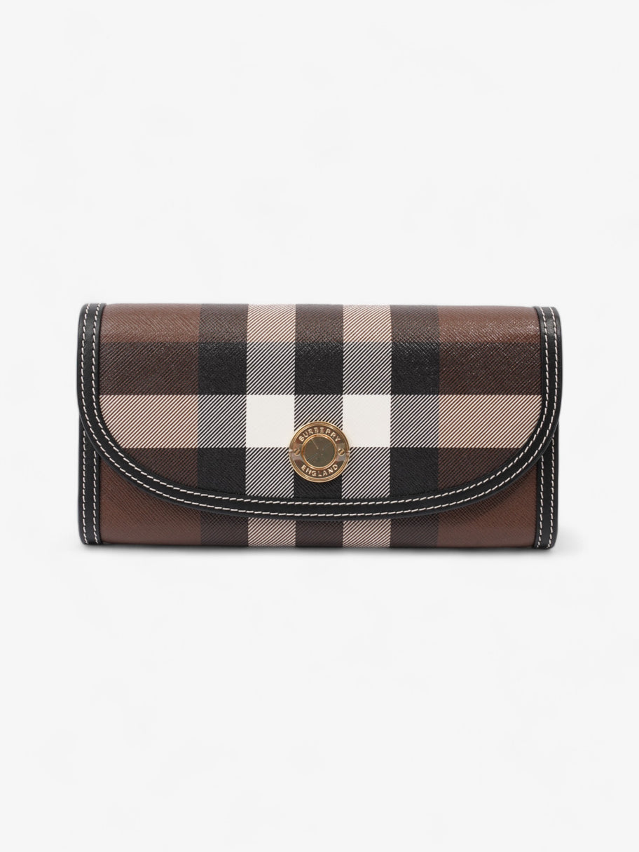 Burberry Continental Wallet Dark Birch Brown Polyurethane Image 1