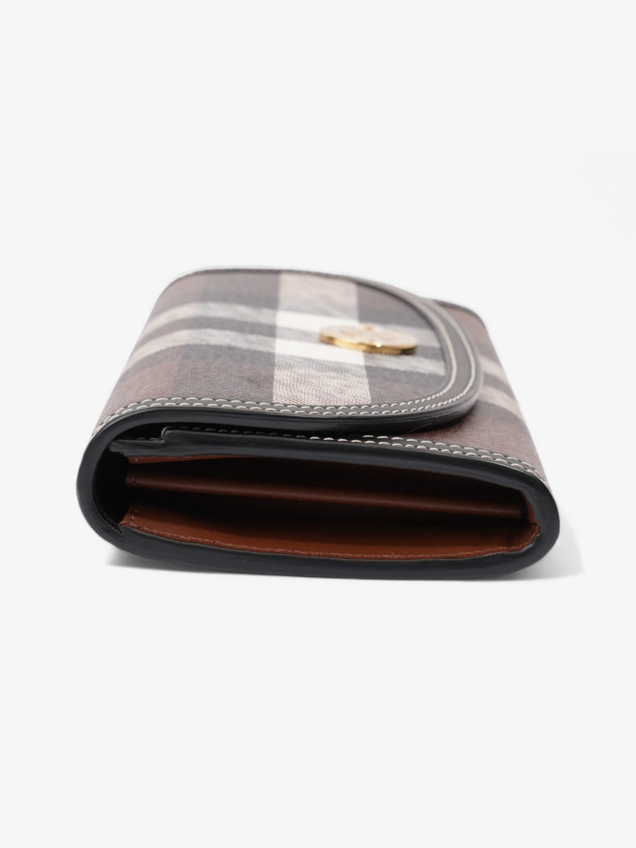 Burberry Continental Wallet Dark Birch Brown Polyurethane Image 4