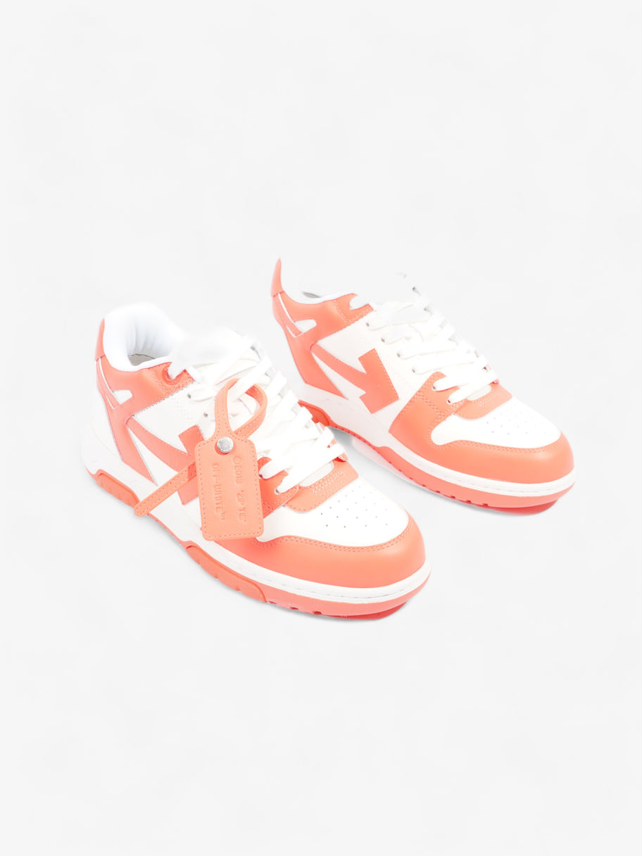 Off White Out Of Office Sneakers Orange Fluorescent  Calfskin Leather EU 41 UK 7 Image 2