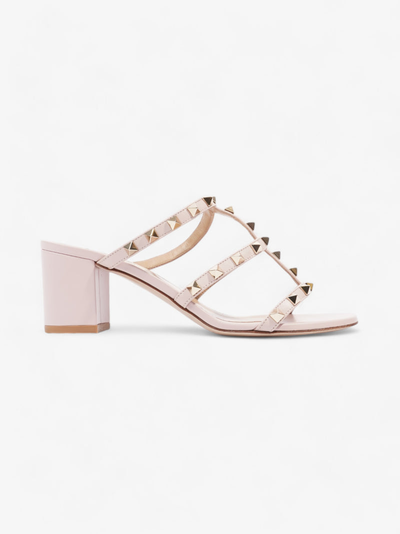  Valentino Rockstud Sandals 50 Pink / Gold Leather EU 37.5 UK 4.5