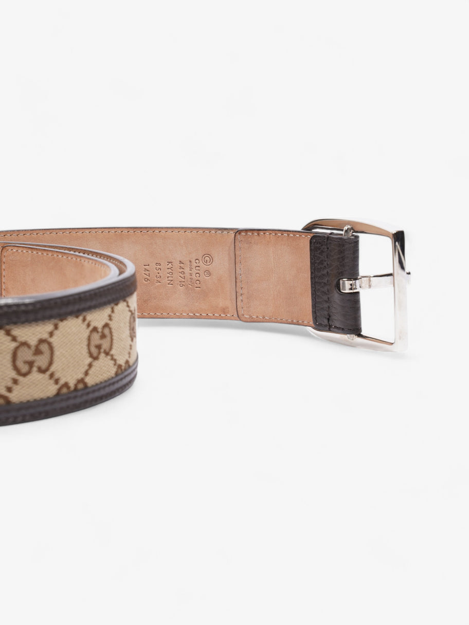 Gucci GG Belt GG Supreme / Brown / Beige Canvas 85cm / 34