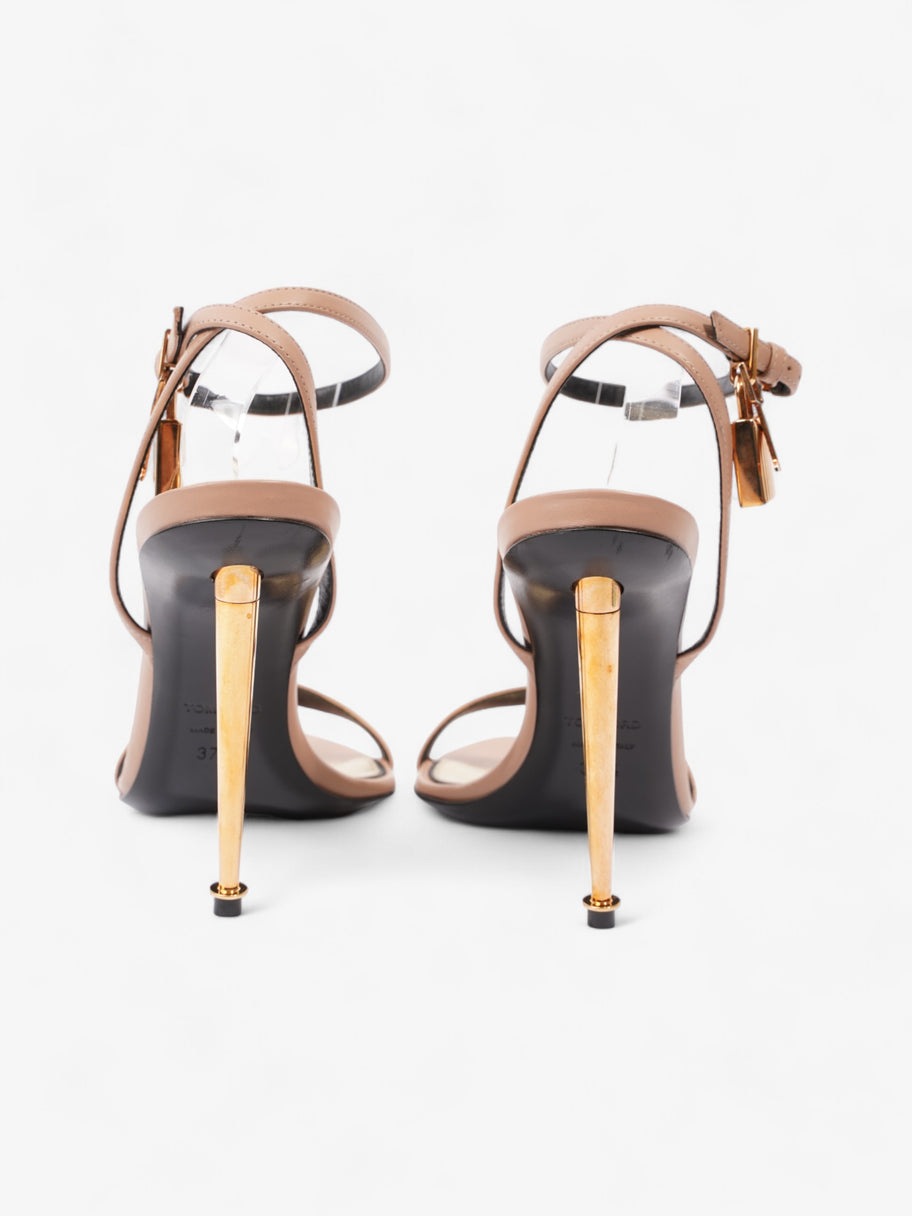 Tom Ford Padlock Heels 100 Nude Leather EU 37.5 UK 4.5 Image 6