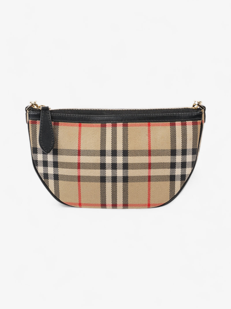  Burberry Check Shoulder Bag Vintage Check / Black Cotton