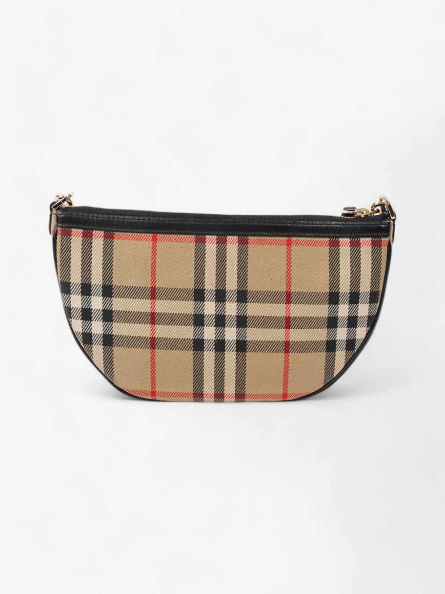 Burberry Check Shoulder Bag Vintage Check / Black Cotton Image 5