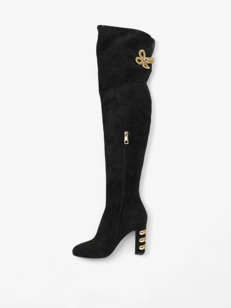 Over The Knee Boots 80 Black Suede EU 37 UK 4 Image 4