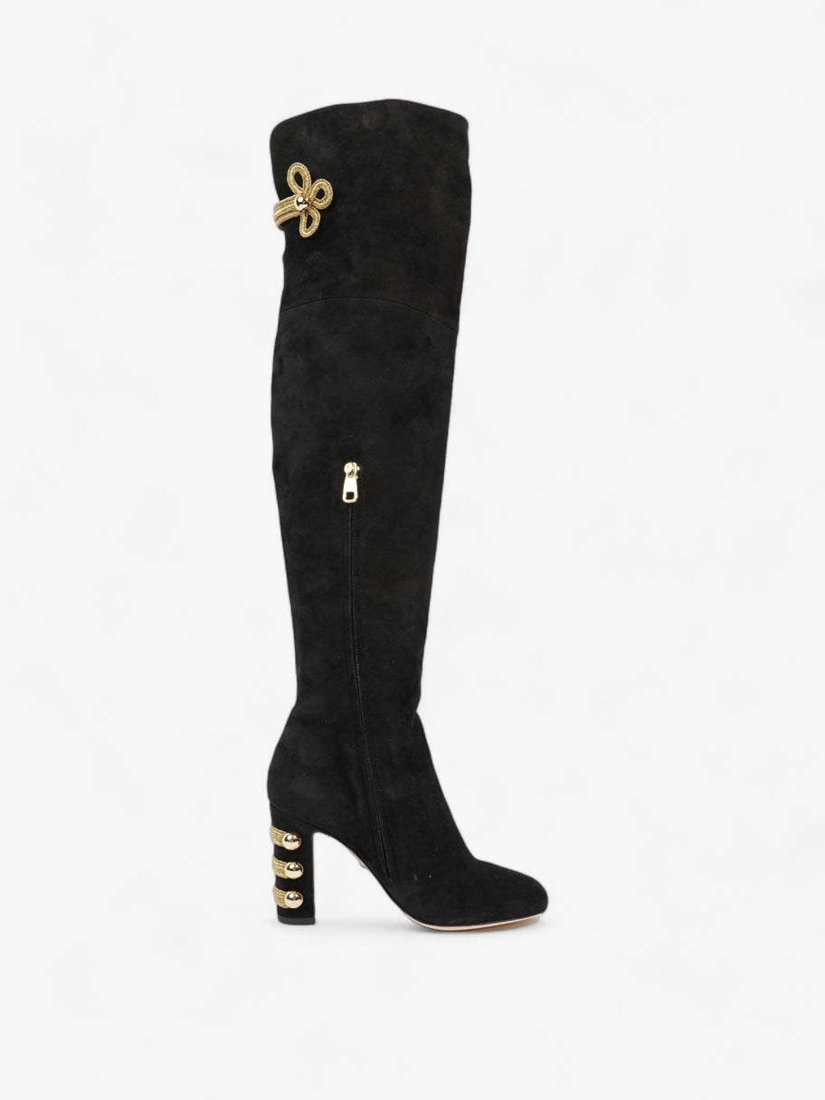 Over The Knee Boots 80 Black Suede EU 37 UK 4 Image 5