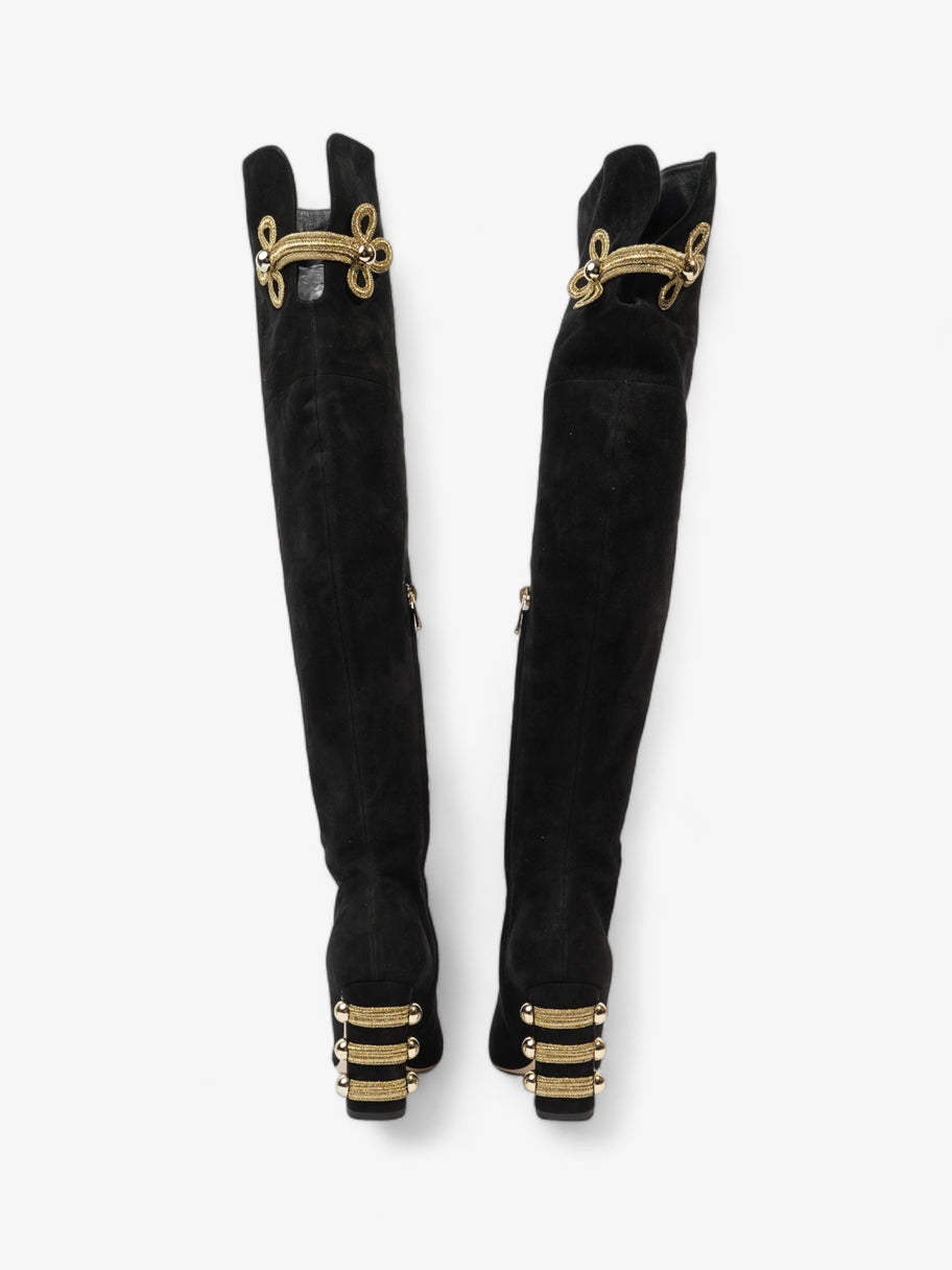 Over The Knee Boots 80 Black Suede EU 37 UK 4 Image 7