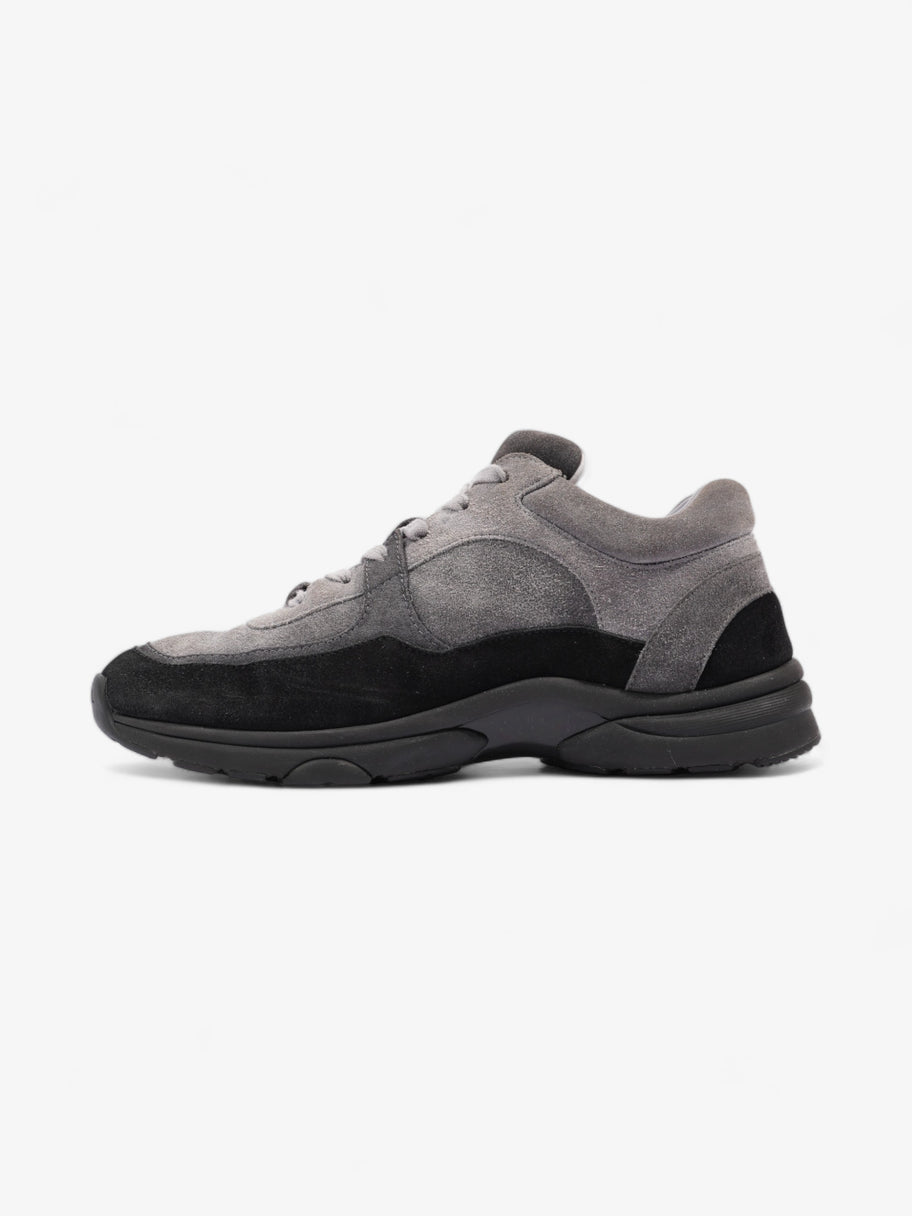 Chanel CC Logo Runners  Grey / Black / White Suede EU 39.5 UK 6.5 Image 3