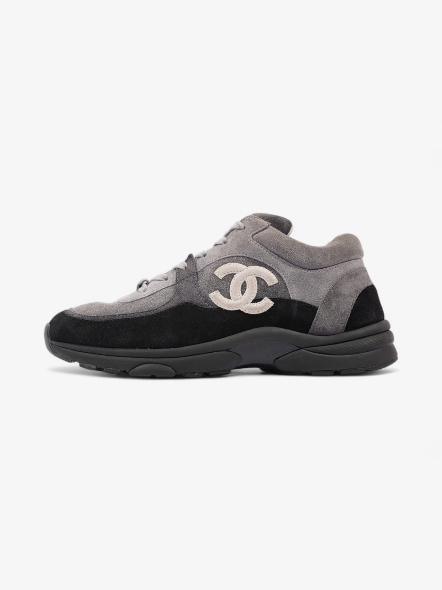 Chanel CC Logo Runners  Grey / Black / White Suede EU 39.5 UK 6.5 Image 5