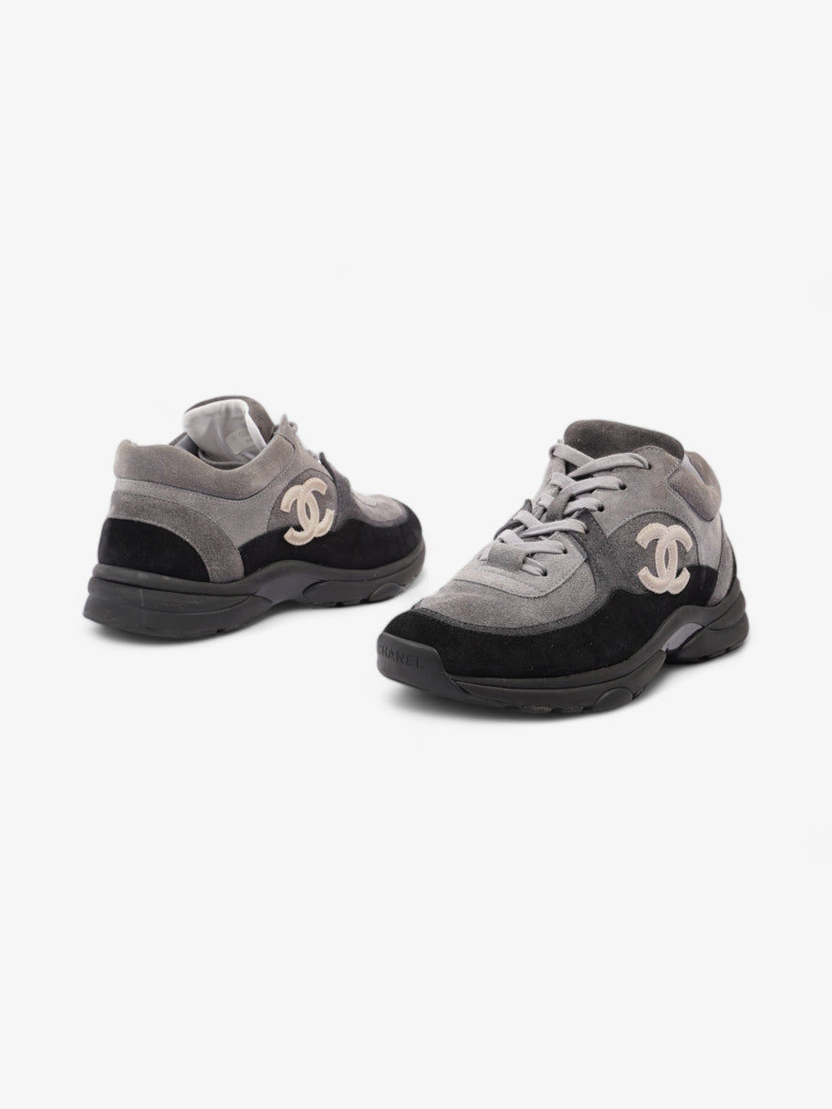 Chanel CC Logo Runners  Grey / Black / White Suede EU 39.5 UK 6.5 Image 9