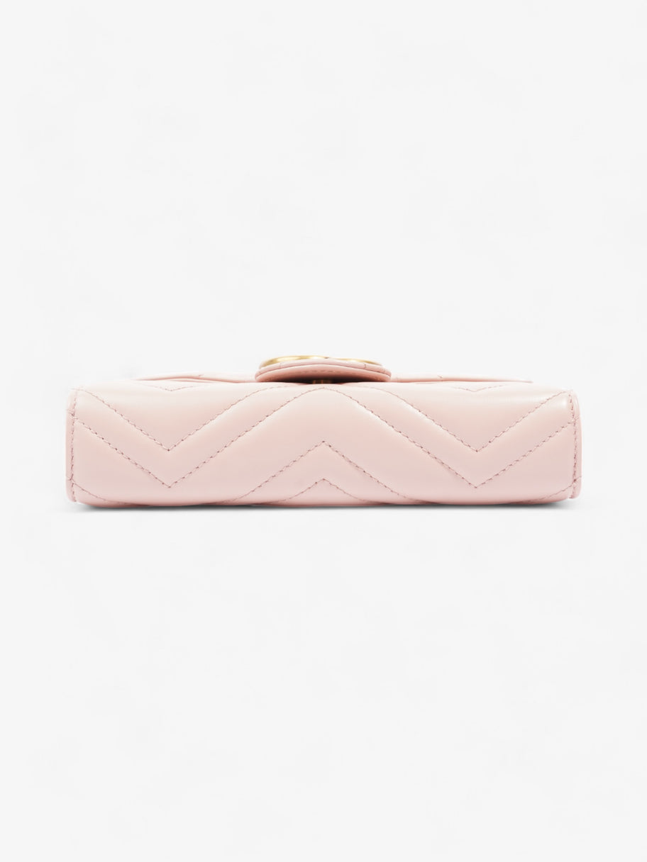 Gucci GG Marmont Chain Wallet Pink Matelasse Leather Mini Image 6