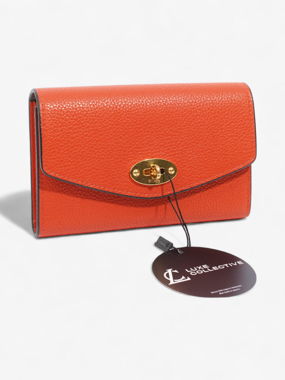 Mulberry Darley Wallet Orange Grained Leather Image 8