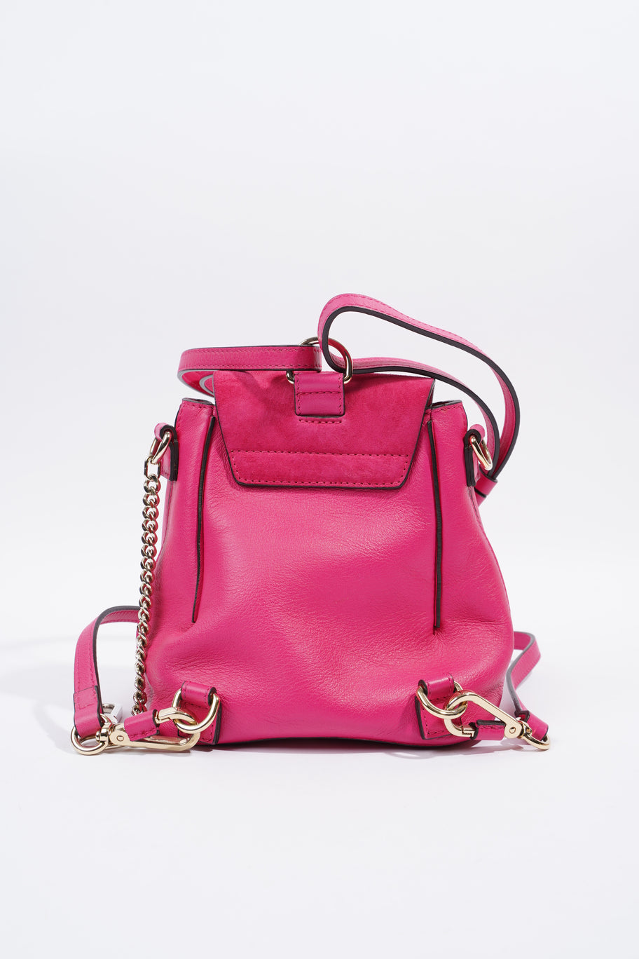 Mini Faye Backpack Hot Pink Leather Image 3