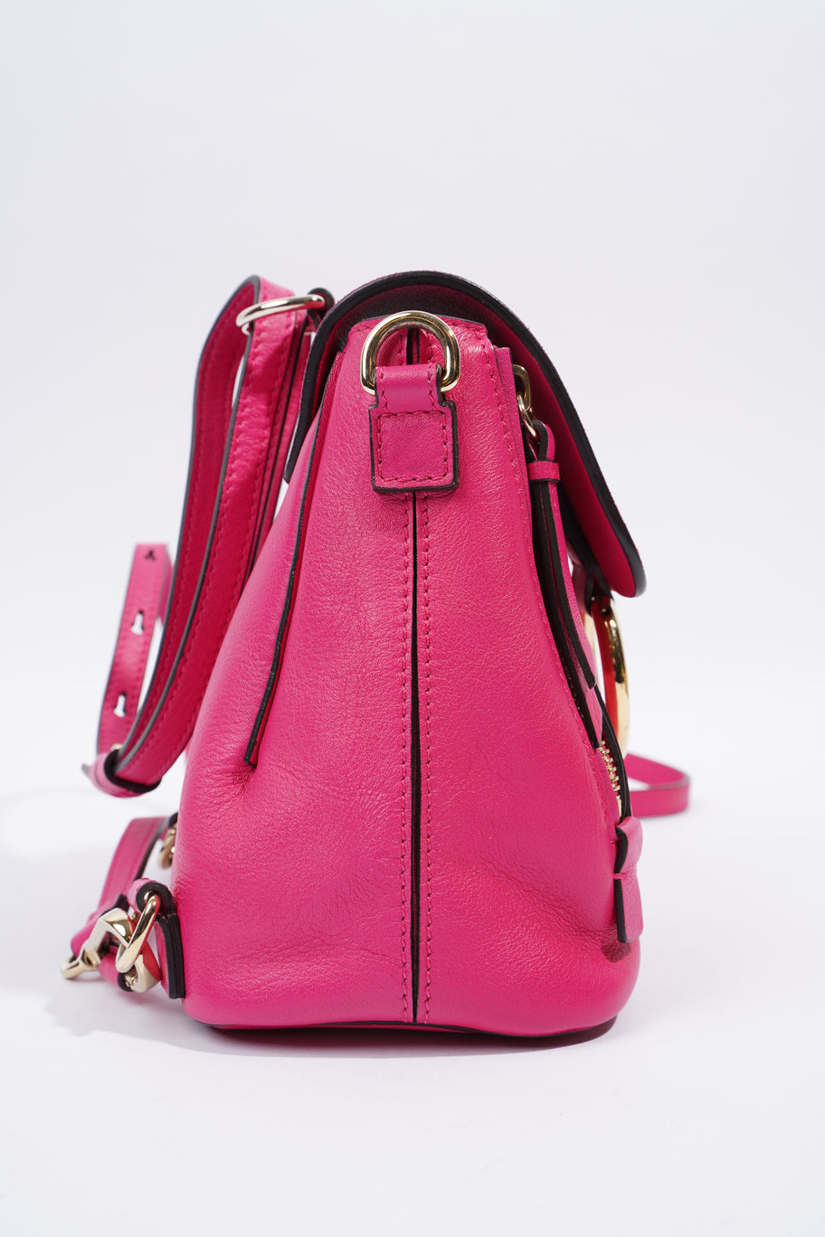 Chloe Mini Faye Backpack Hot Pink Leather Image 4