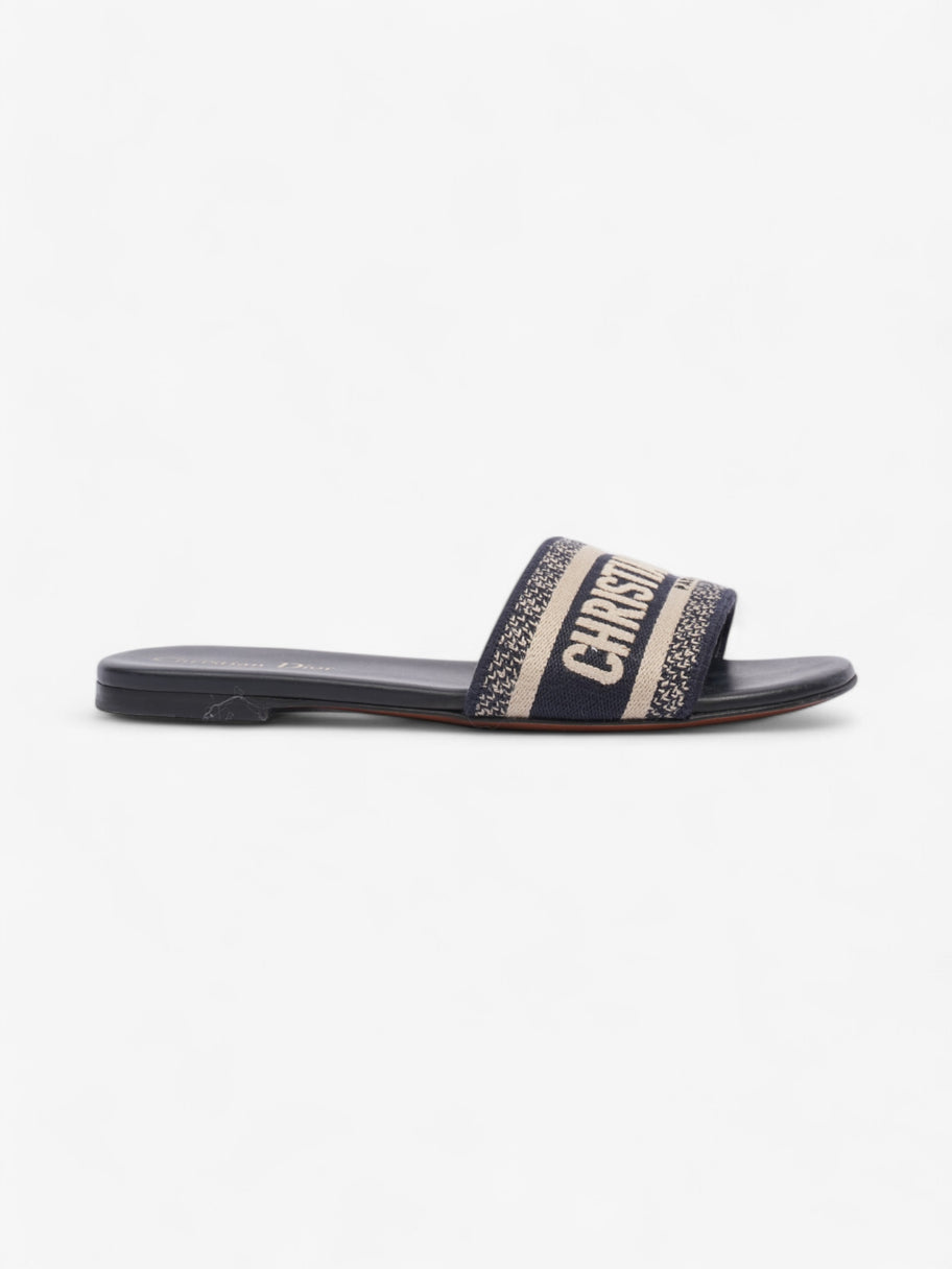 Dway Slides Navy / Beige  Canvas EU 38 UK 5 Image 1