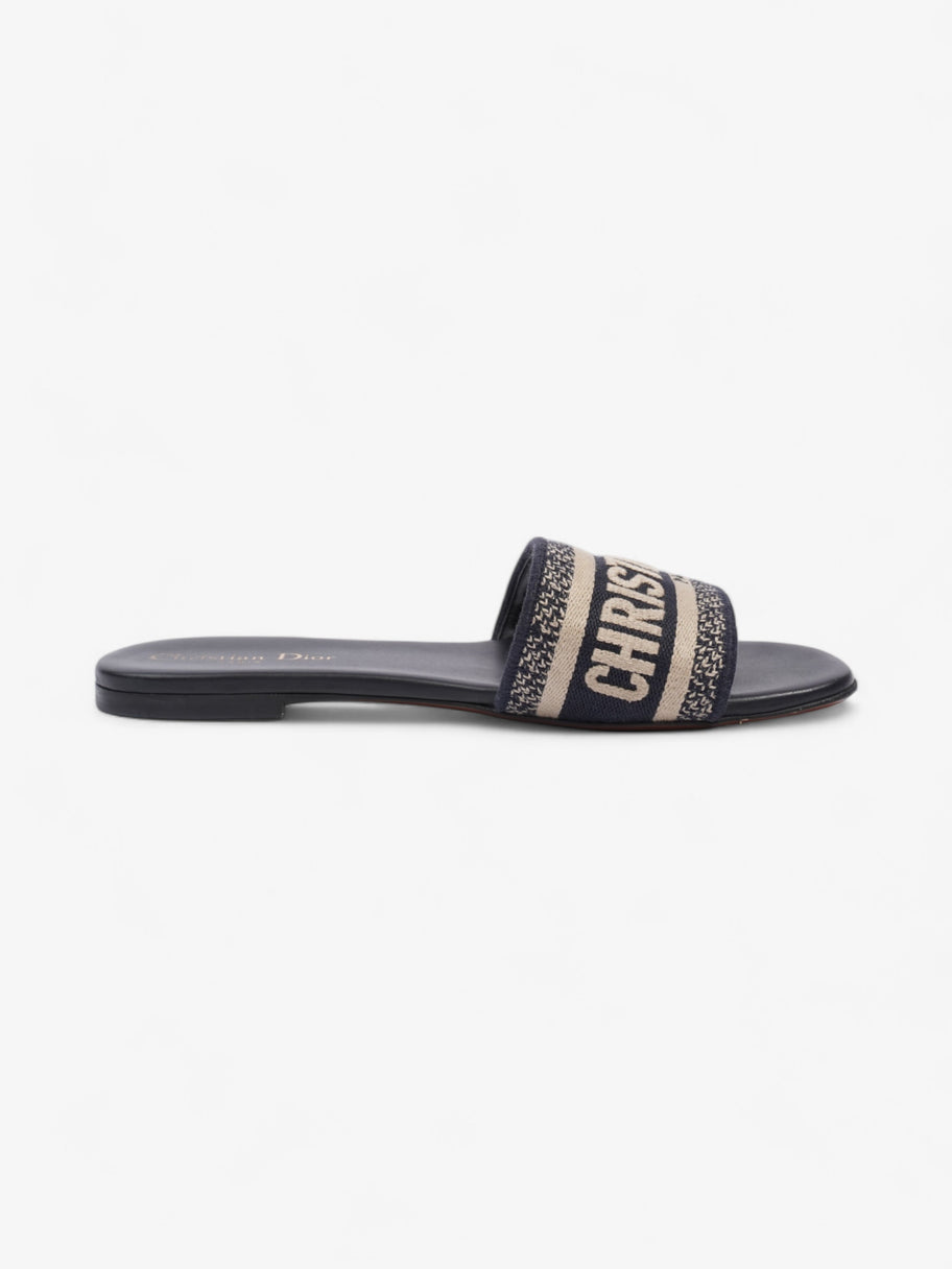 Dway Slides Navy / Beige  Canvas EU 38 UK 5 Image 4