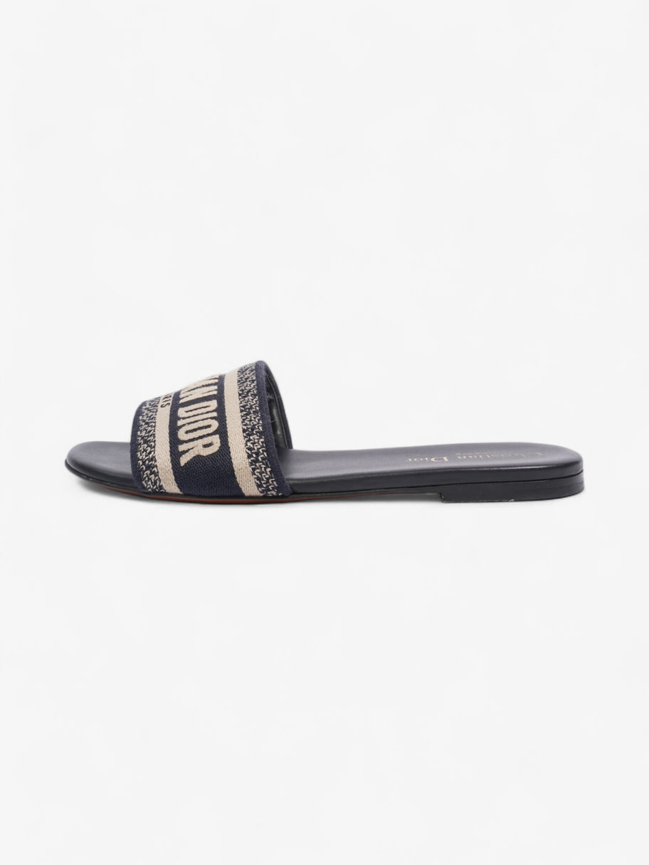 Dway Slides Navy / Beige  Canvas EU 38 UK 5 Image 5