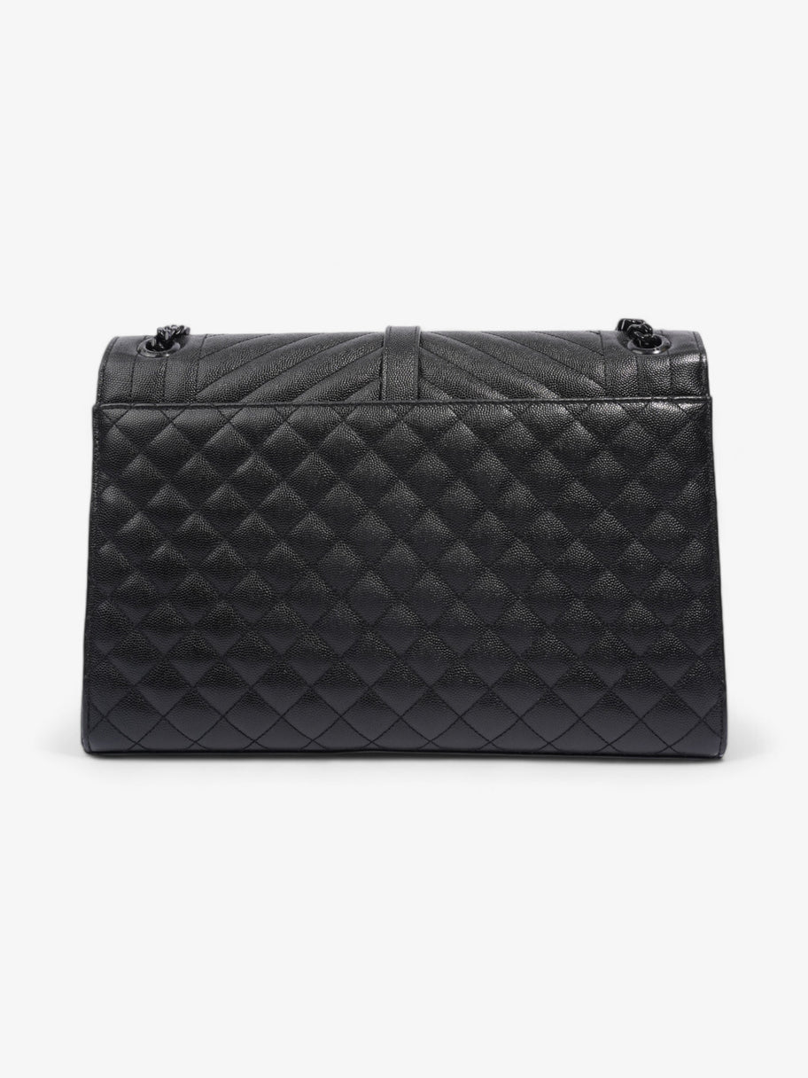 Saint Laurent Envelope Black Grained Leather Large Image 4