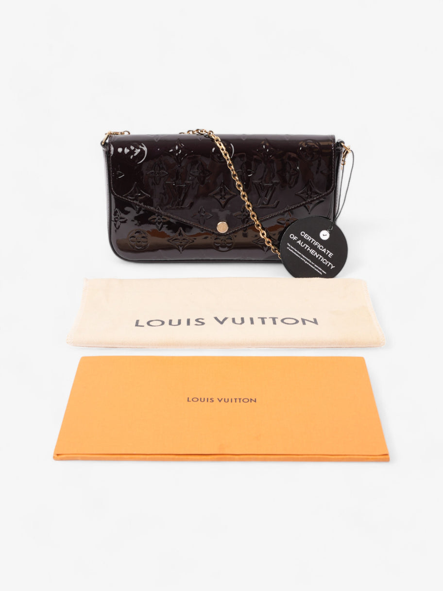 Louis Vuitton Pochette Felicie Maroon Vernis Leather Image 10