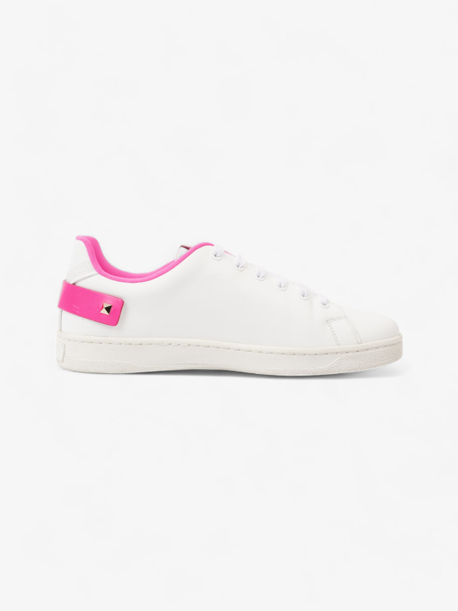 Backnet Neon-Trimmed Perforated Sneakers White / Neon Pink Leather EU 38 UK 5 Image 4