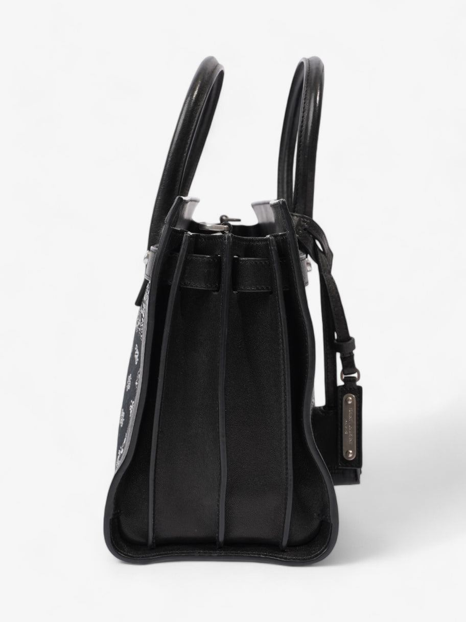 Saint Laurent Sac De Jour Bandana Black / White Calfskin Leather Baby Image 3