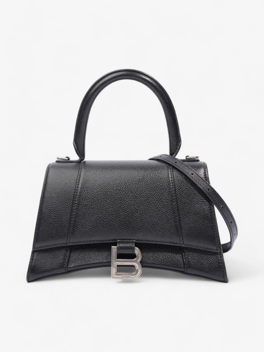 Balenciaga Hourglass Black Grained Leather Small Image 1