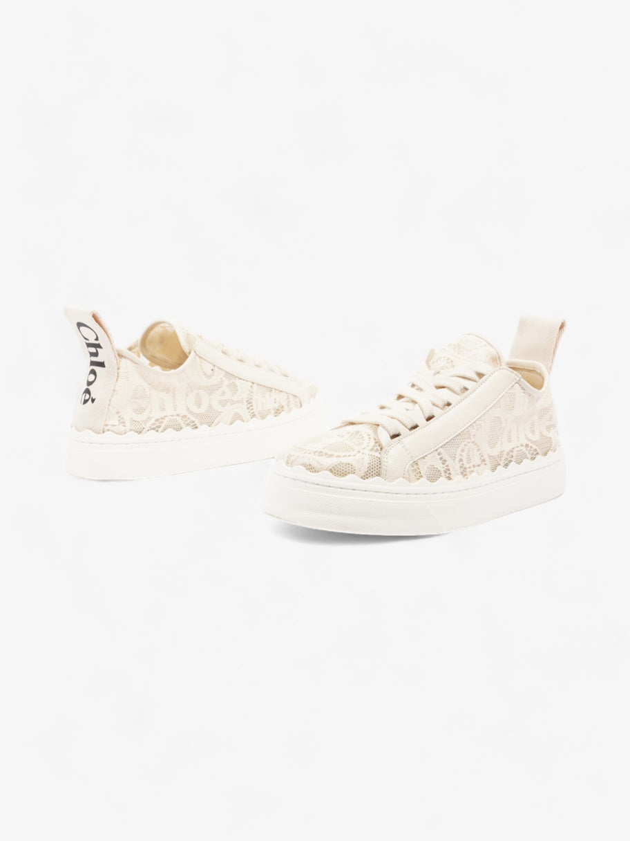 Chloe Lauren Sneakers Cream Lace EU 38 UK 5 Image 9