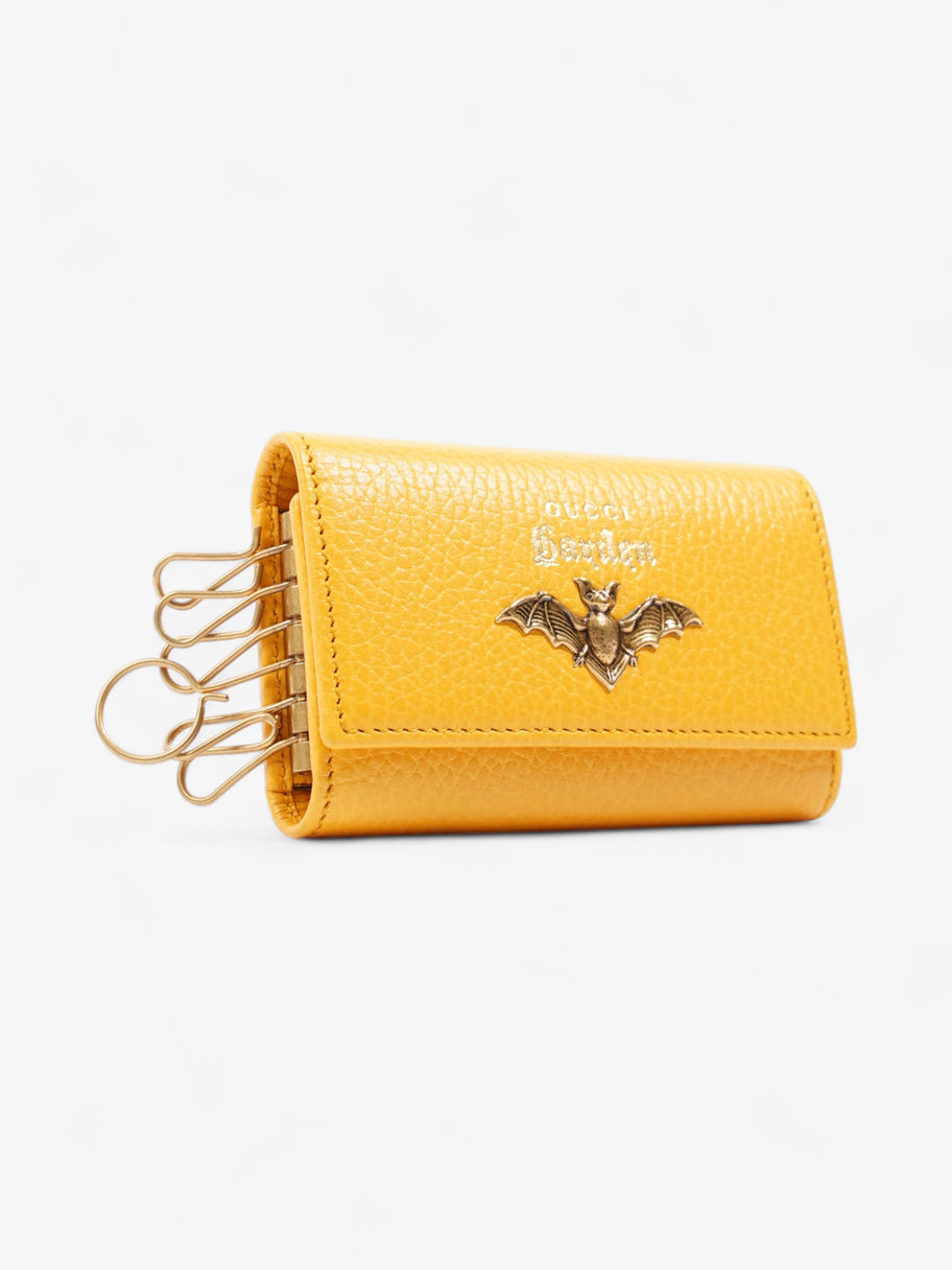 Gucci Garden Key Case with Bat Mustard Leather Image 8