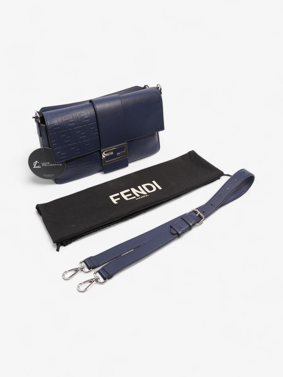 Fendi Baguette Navy Leather Image 11