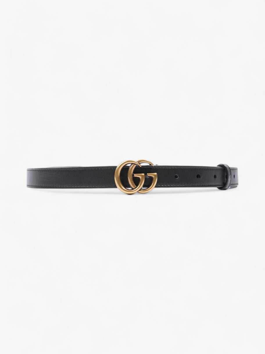 Gucci GG Marmont Thin Belt Black Leather 85cm 34 Luxe Collective