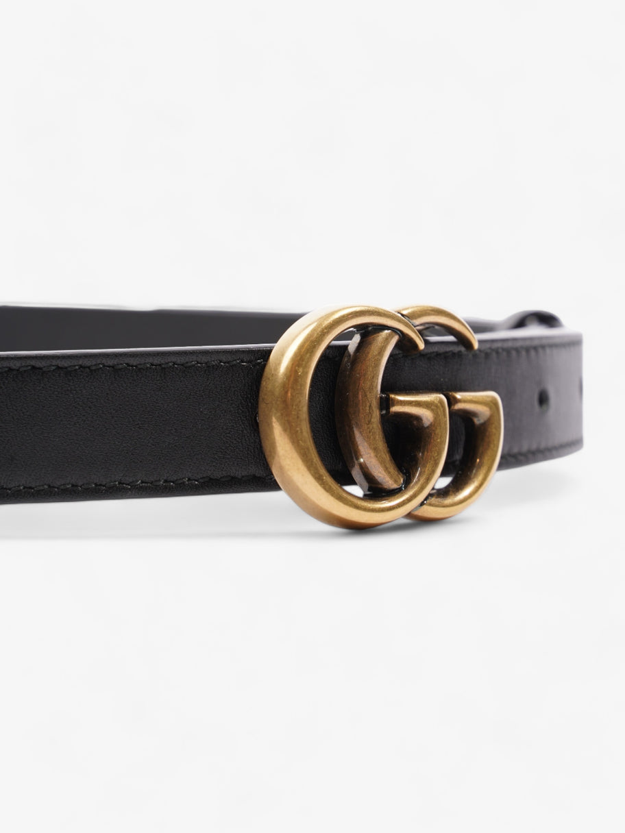 Gucci GG Marmont Thin Belt Black Leather 85cm 34