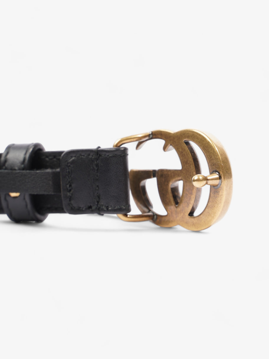 Gucci GG Marmont Thin Belt Black Leather 85cm 34