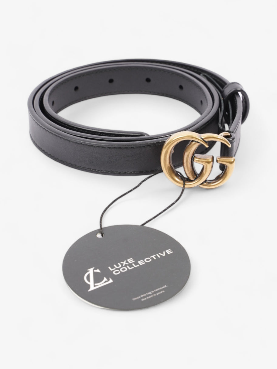 Gucci GG Marmont Thin Belt Black Leather 85cm 34