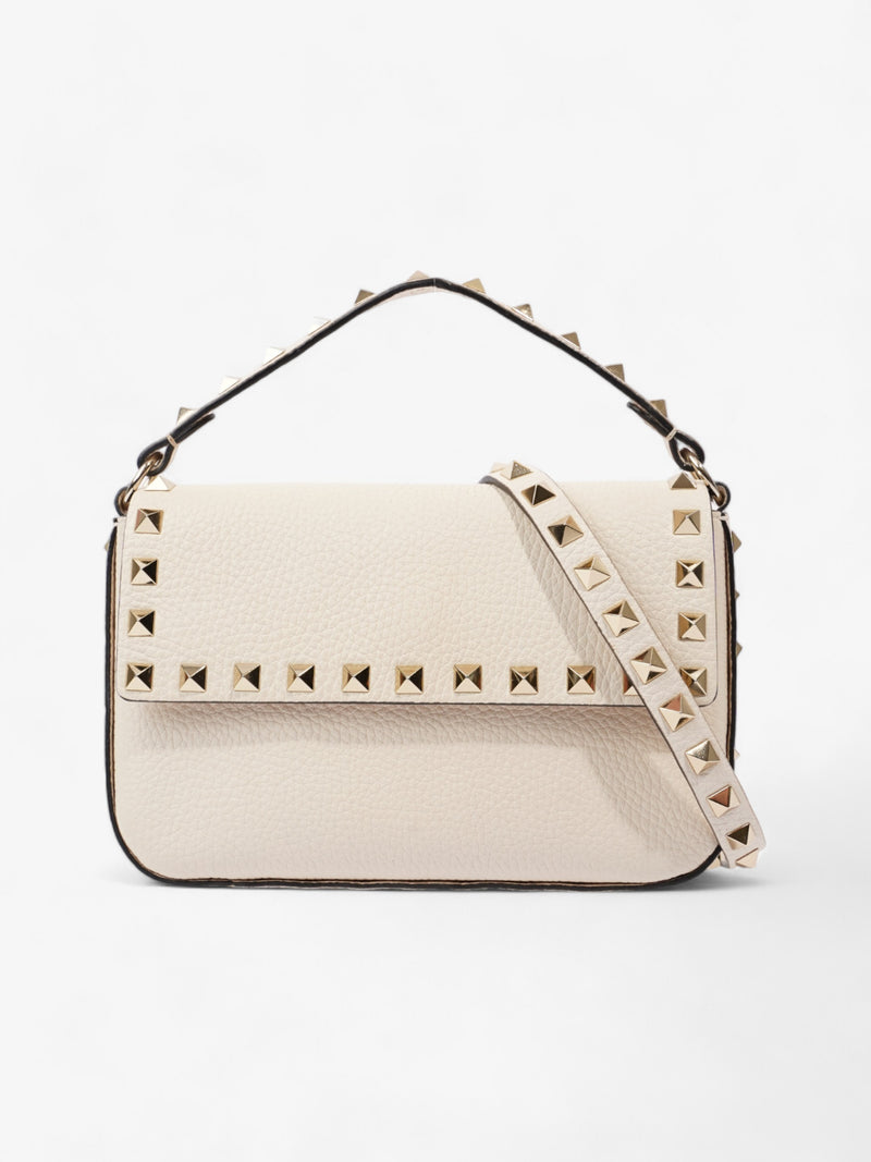  Valentino Rockstud Bag Ivory Grained Leather