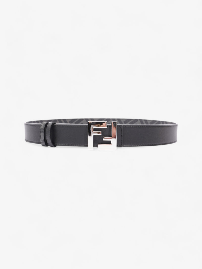  Fendi FF Reversible Belt Black / Grey / Silver Canvas 95cm / 38