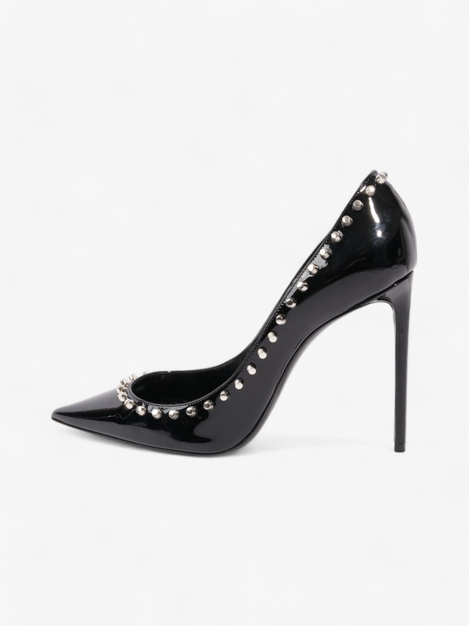 Saint Laurent Saint Zoe Heels 105 Black Patent Leather EU 39 UK 6 Image 4