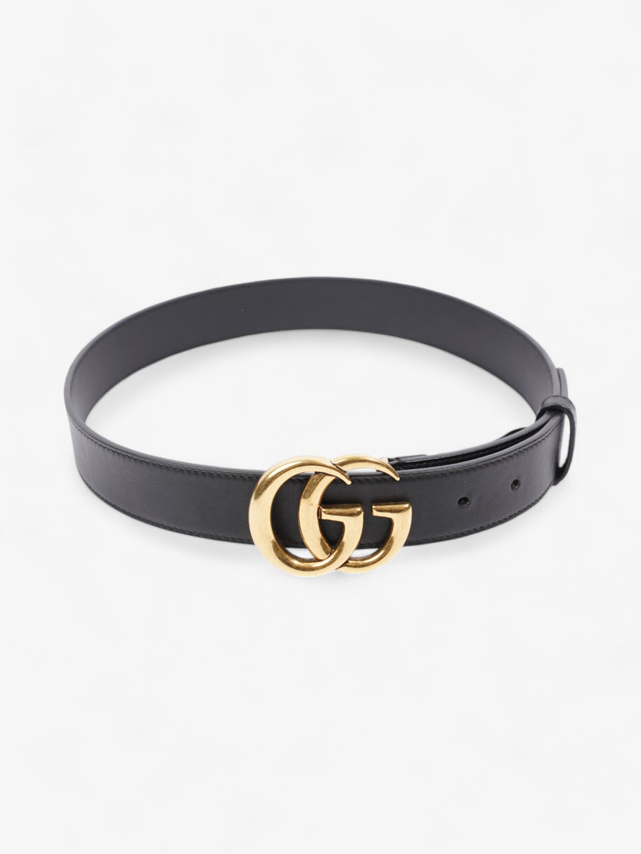 Gucci GG Marmont Belt Black / Gold Leather 70cm / 28