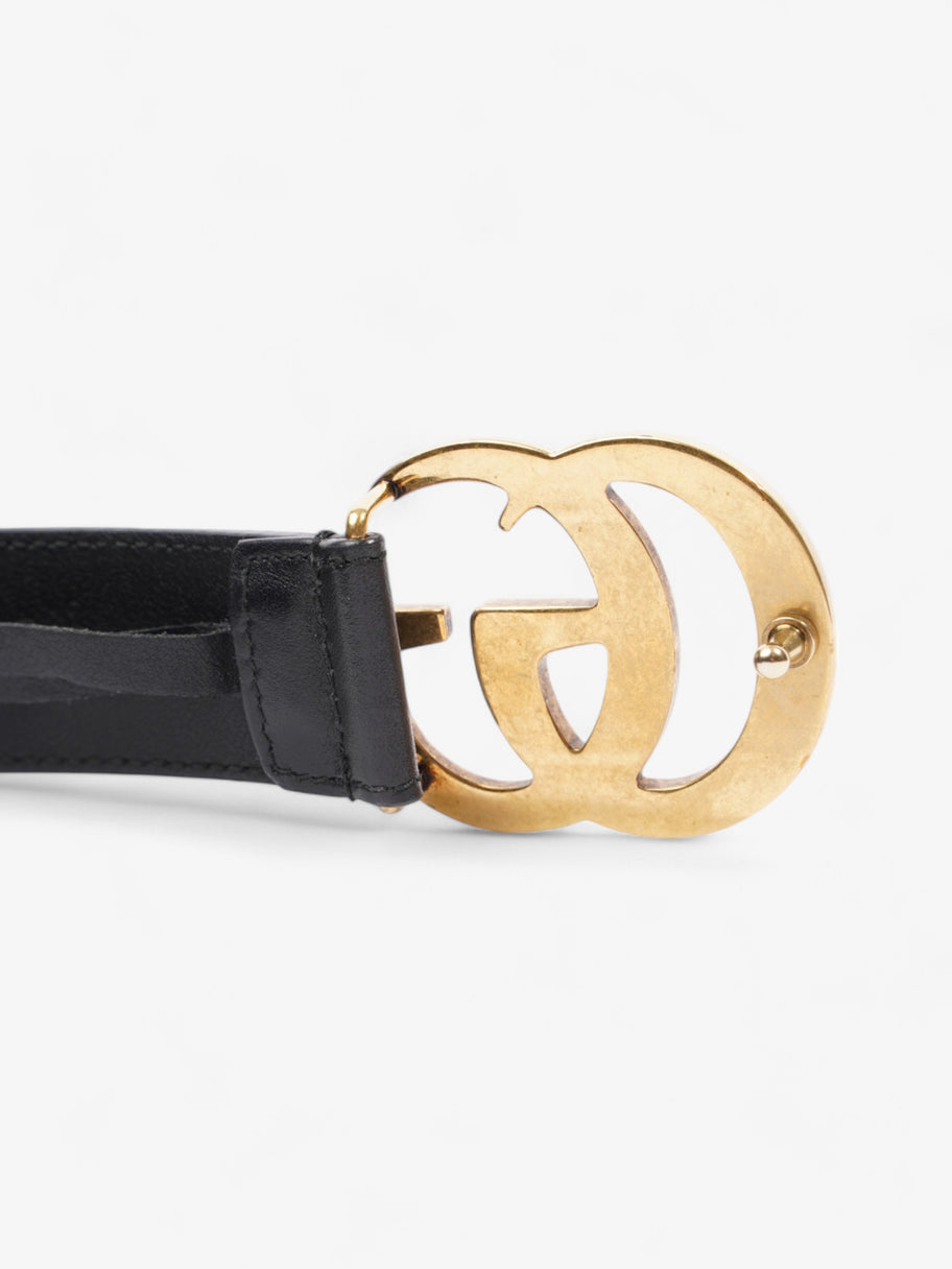 Gucci GG Marmont Belt Black / Gold Leather 70cm / 28