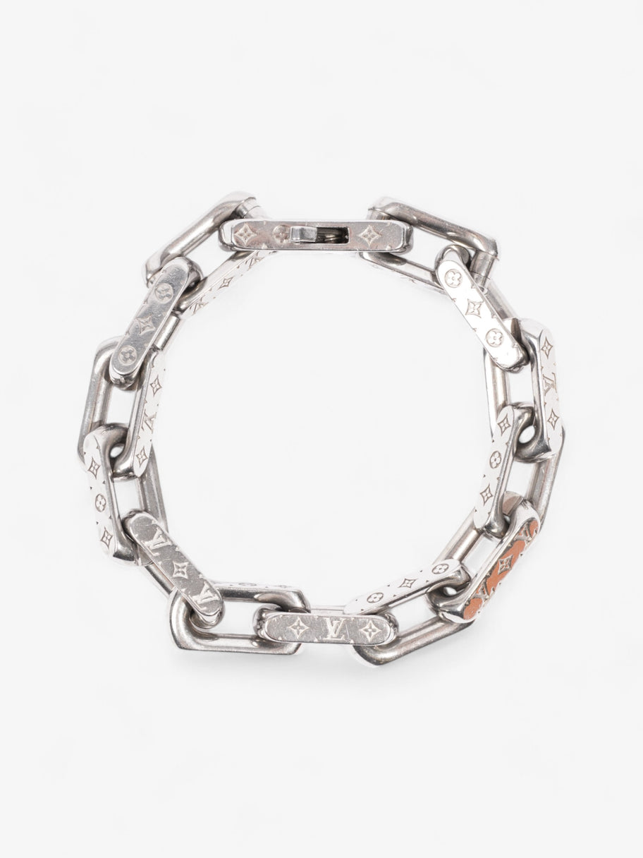 Louis Vuitton Monogram Chain Bracelet Silver Stainless Steel Medium Image 1