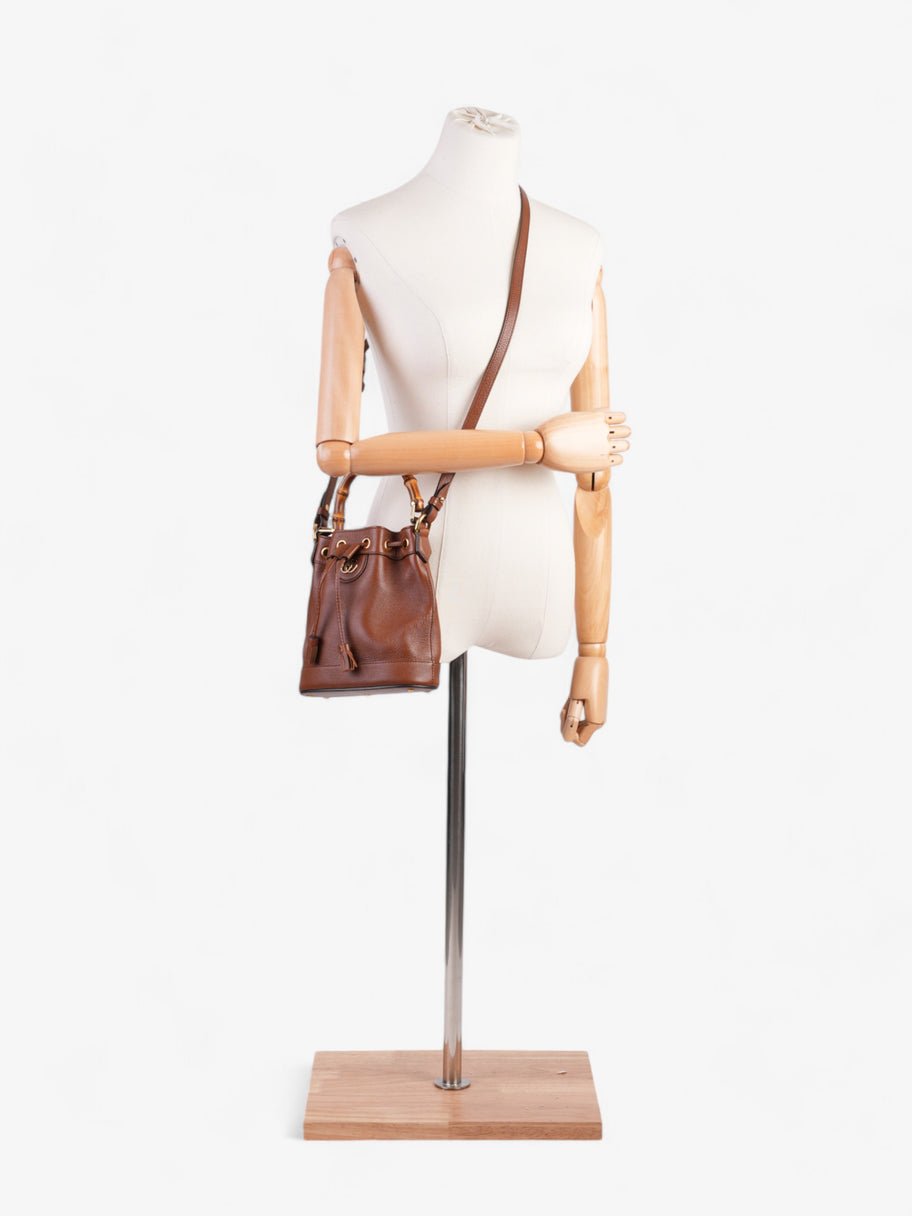 Gucci Diana Bucket Bag Brown Leather Mini Image 2